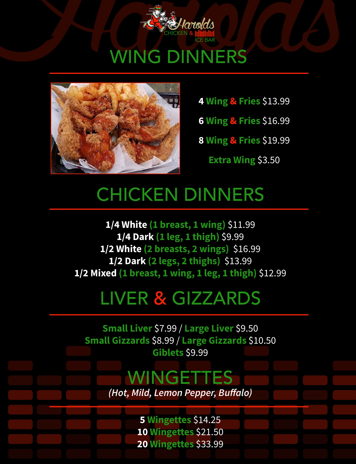 Harolds Wings And Dinners 